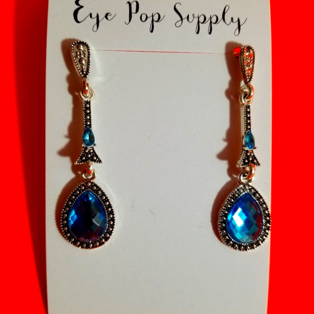 Turquoise Colored Dangle Earrings